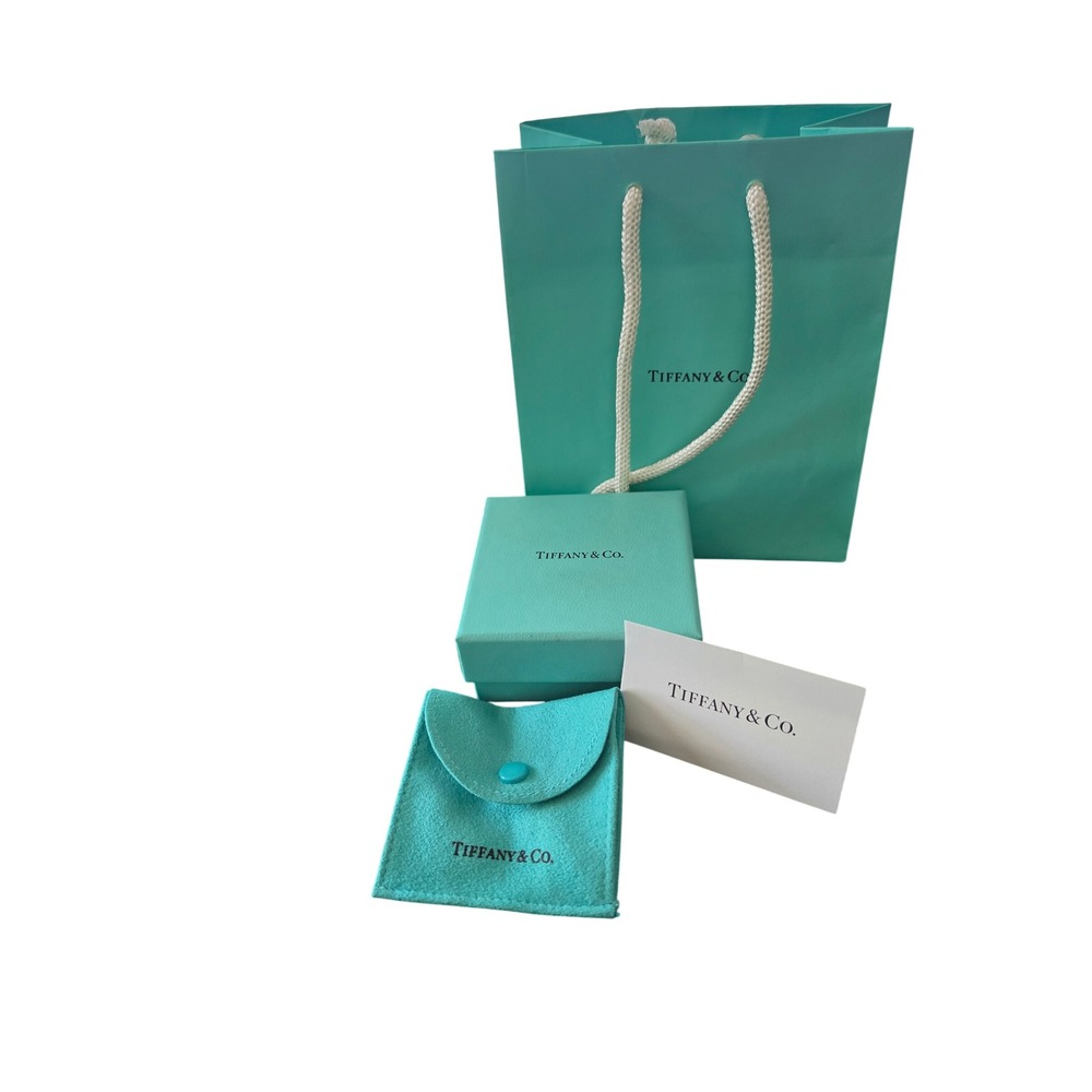 Tiffany & Co Jewelry Packaging Set Box Pouch Bag Note Card Blue